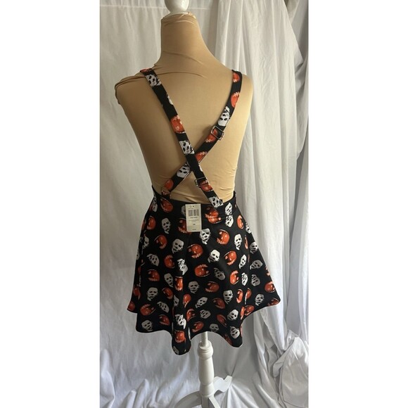 NWT Halloween Michael Myers Pumpkin Suspender Skirt Horror Hot Topic small - Picture 7 of 8